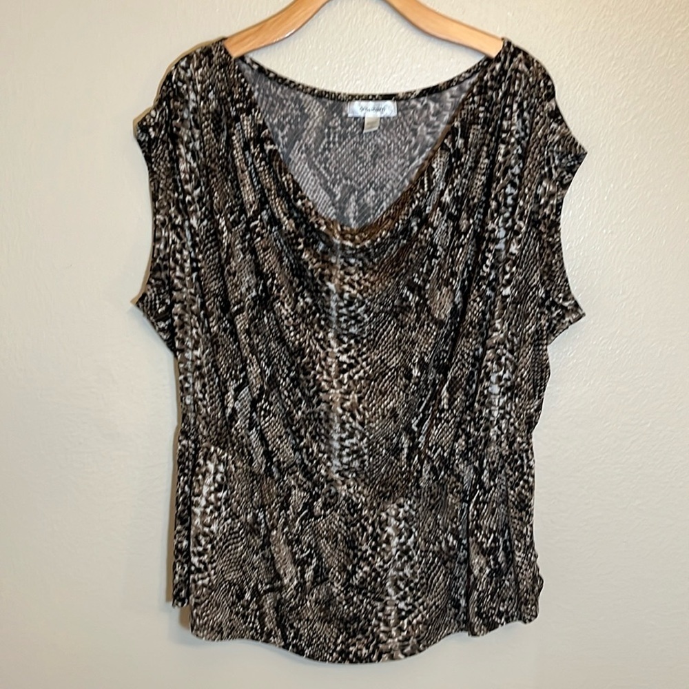 Dress Barn Plus Size Animal Print Shirt
